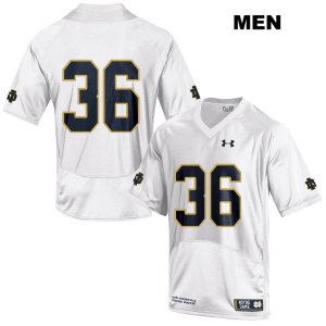 Notre Dame Fighting Irish Men's Brian Ball #36 White Under Armour No Name Authentic Stitched College NCAA Football Jersey NNF0099VA